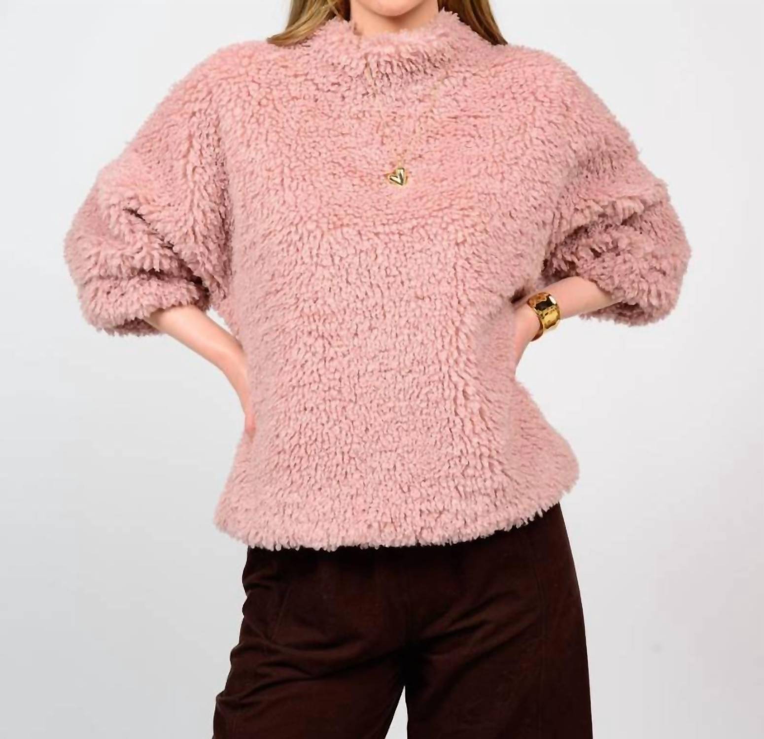 Ivy Jane - Shaggy Fur Popover Top