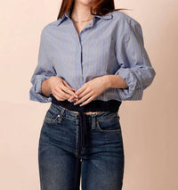 Elan - Ellie Cropped Button Down Top
