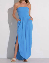 Elan - Strapless Side Leg Slit Jumper
