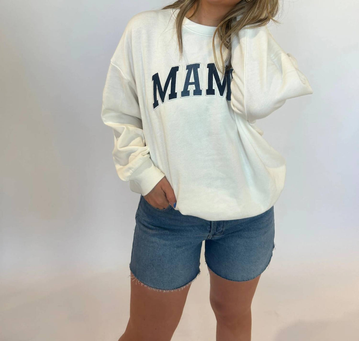 Z Supply - Women's Mama Knit Denim Sweatshirt