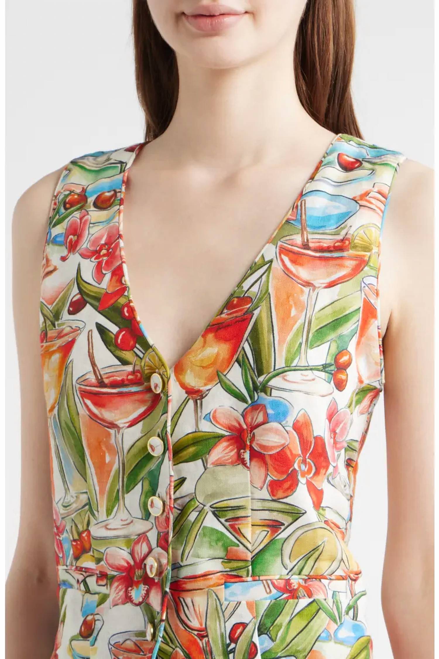 Farm Rio - Cocktail Print Linen Vest