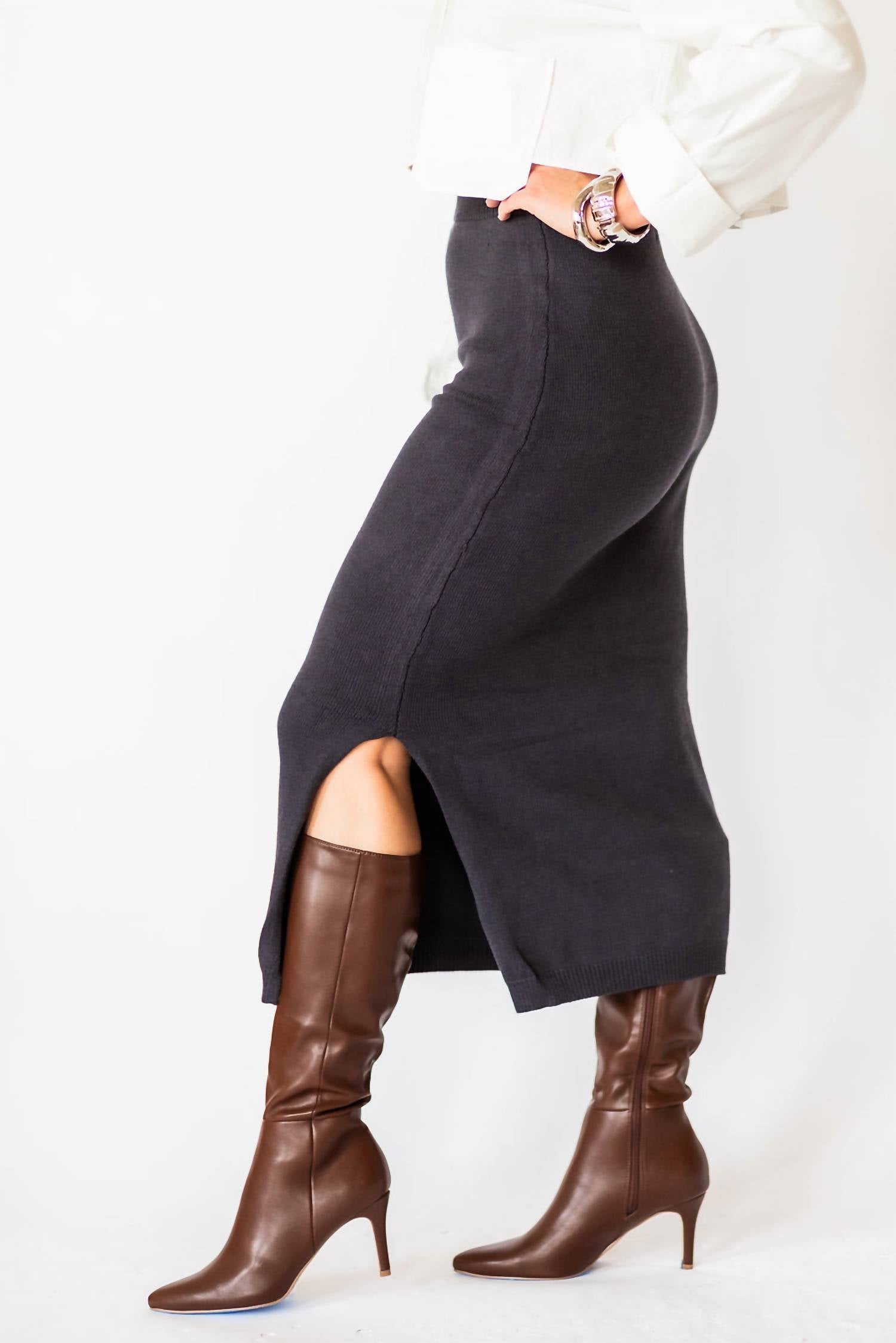 Falcon Park - Siarah Knit Pencil Skirt