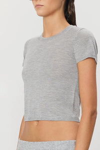 Eterne Van Top in heather grey - women's shirt - alternate view