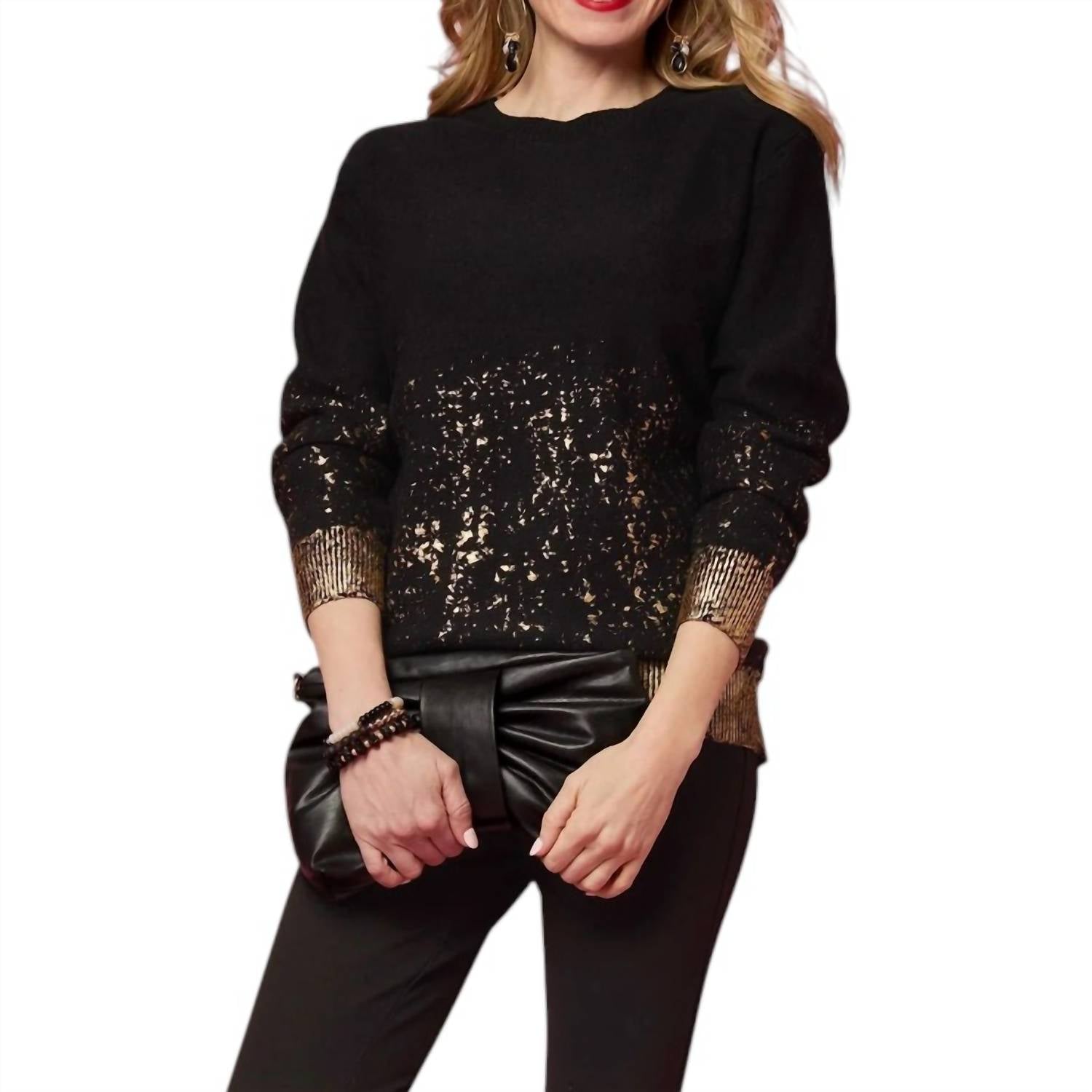 Coco + Carmen - Tinlee Sweater With Metallic Splatter