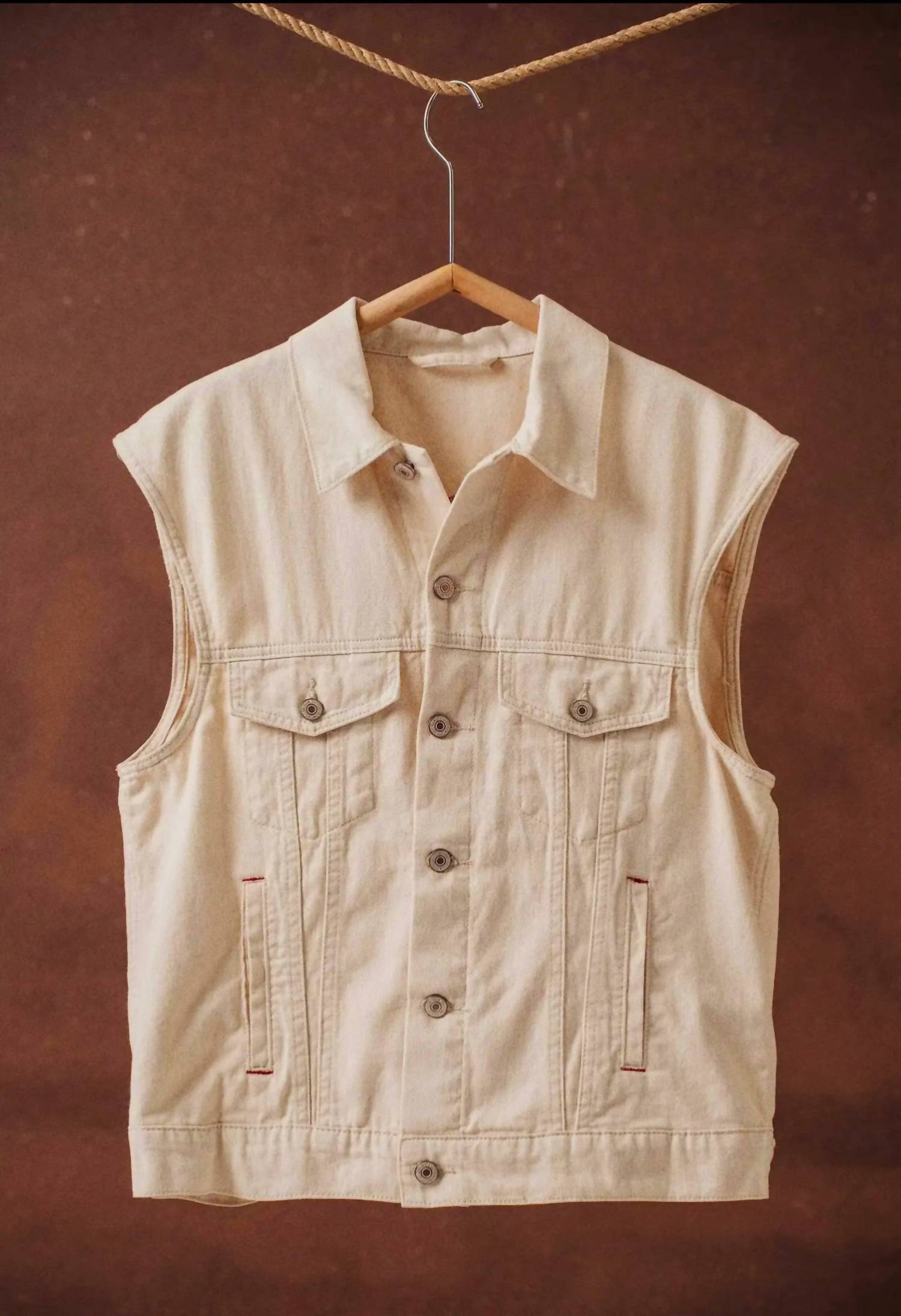 Urban Daizy - Western Sunset Embroidered Denim Vest