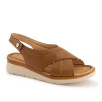 Andrea Women's Comfortable Wedge Sandal in honey - women's sandal