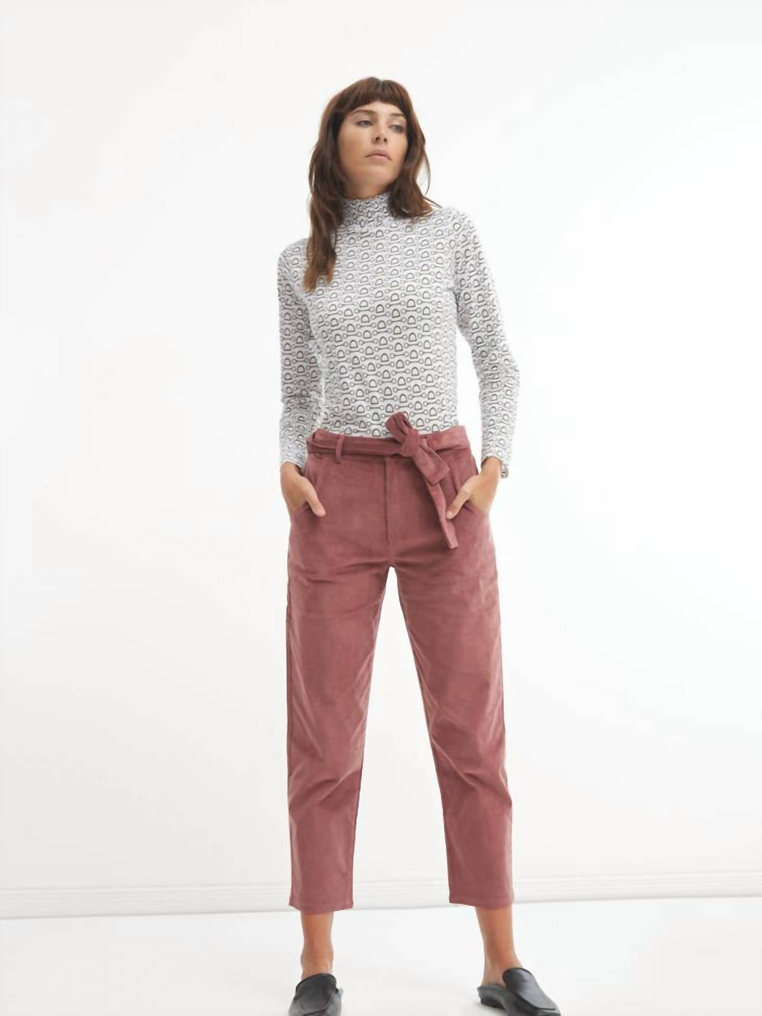 Lolita - Corduroy Pants With Belt