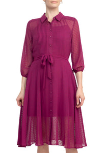 Nanette Lepore - Collared Button Down Chiffon Dress