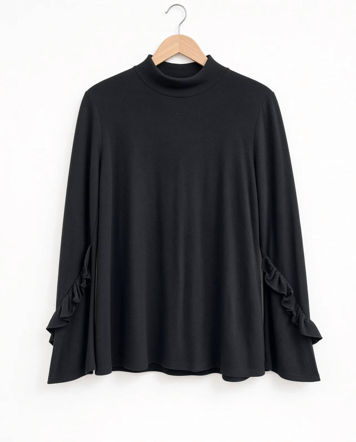 Madelyn - Women's Hacci Mock Neck Long Sleeve Top