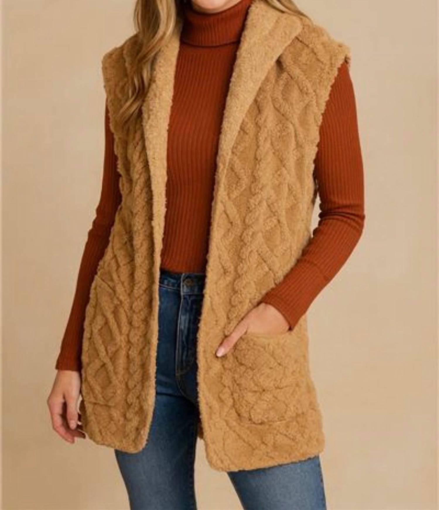Pine Apparel - Jacquard Hoodie Stroller Vest