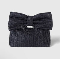 Little Trendy - Women's Bow Straw Handbag