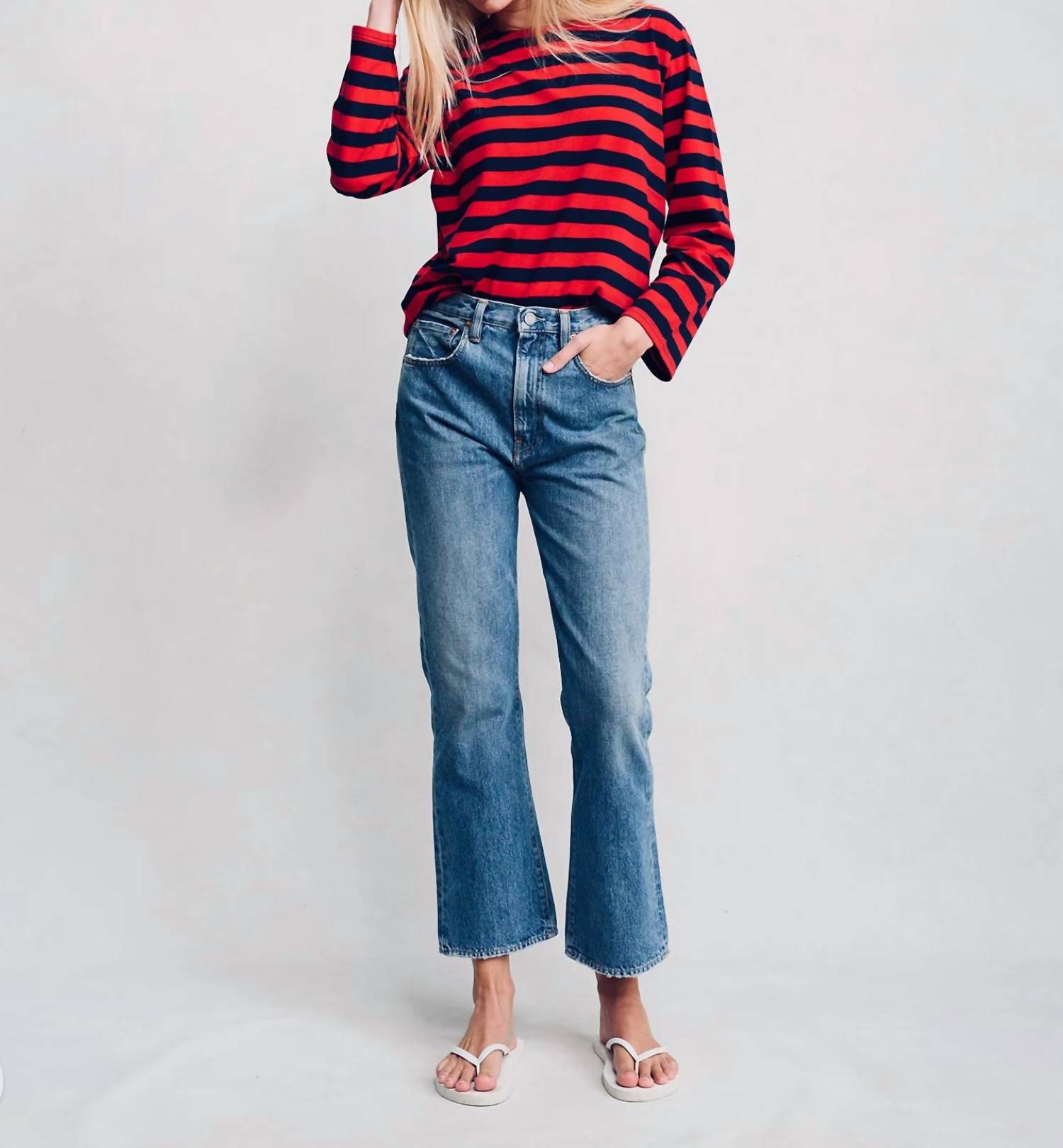 DENIMIST Jaclyn Slim Kick Jean in rehan blue - women's jeans - view 4