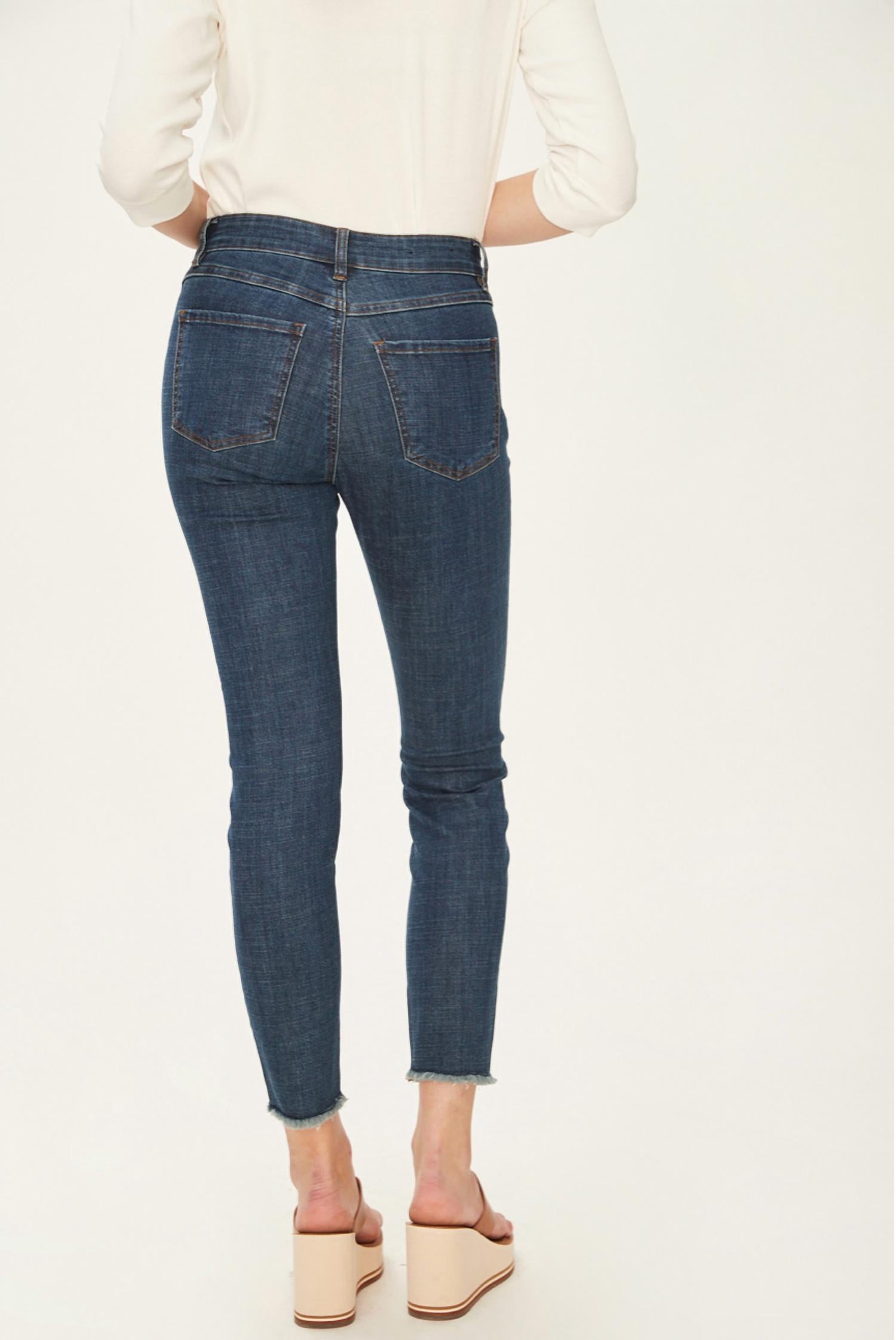 FDJ Christina Slim Ankle Jeans in dark blue - women's jeans - alternate view