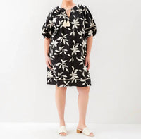 Karen Kane - Puff Sleeve Tassel Dress - Plus
