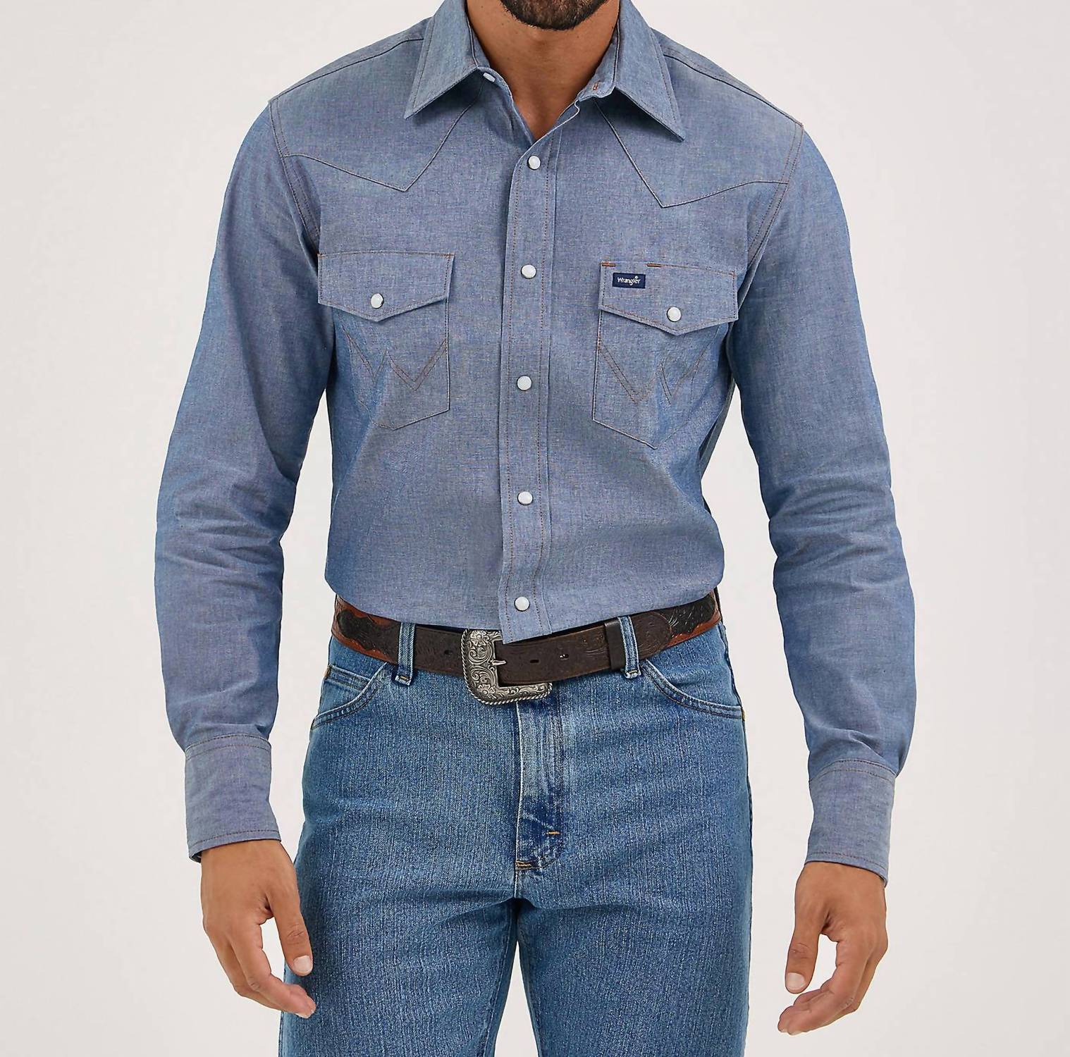 Wrangler - COWBOY CUT DENIM WORK SHIRT