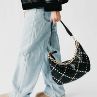 Pretty Simple - Women's Sienna Slouchy Woven Shoulder Bag