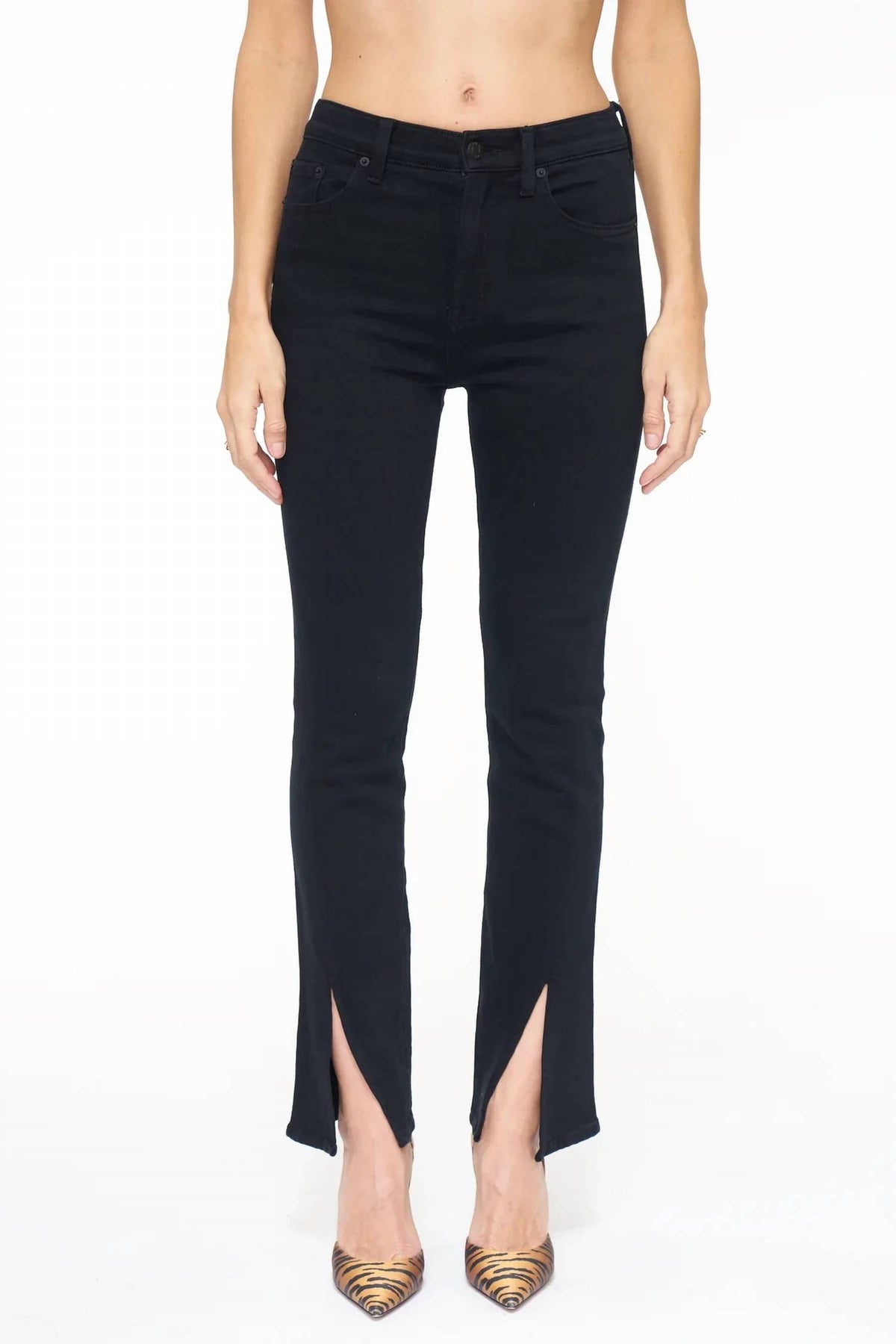 Pistola - Teagan Split Hem High Rise Jeans