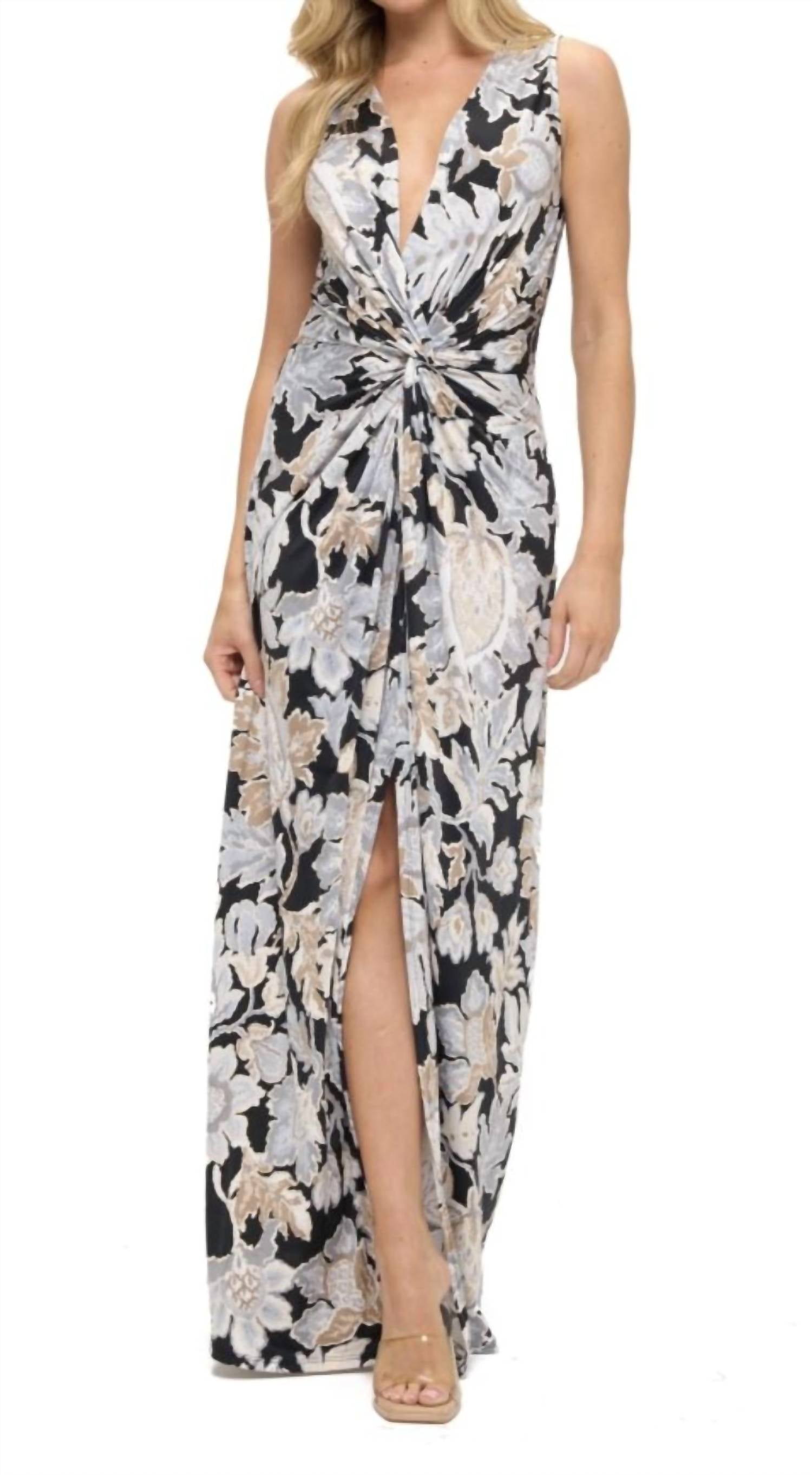 Ariella - Twist Front Maxi Dress