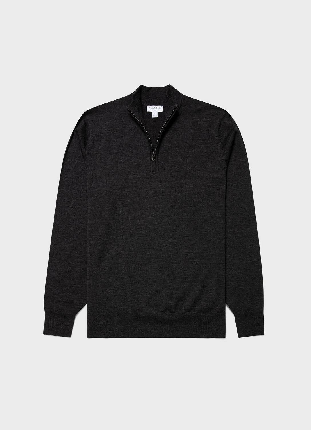 Sunspel - Extra Fine Merino Half Zip Neck Top
