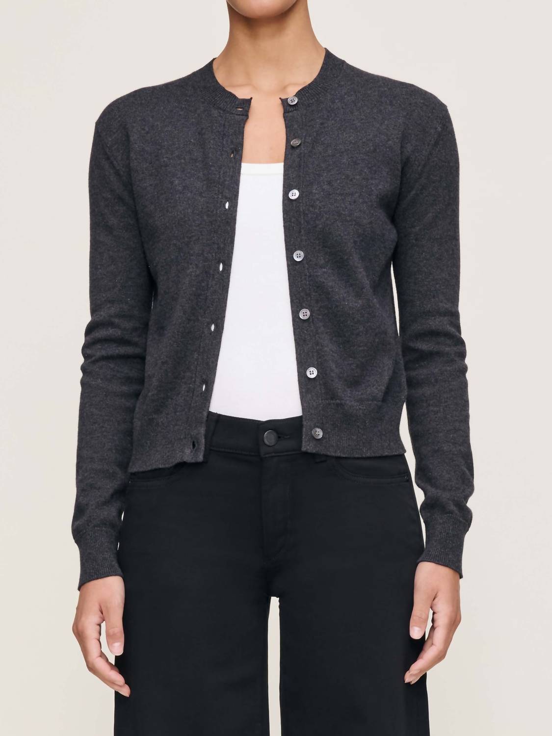 DL1961 - Women's Brinn Cardigan in charcoal grey - women's cardigan
