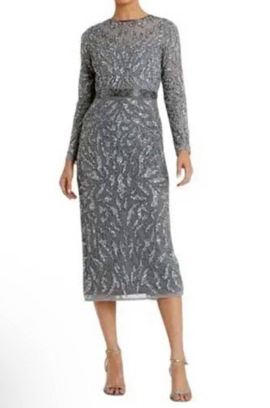 Mac Duggal - Embellished Illusion Sheath Dress