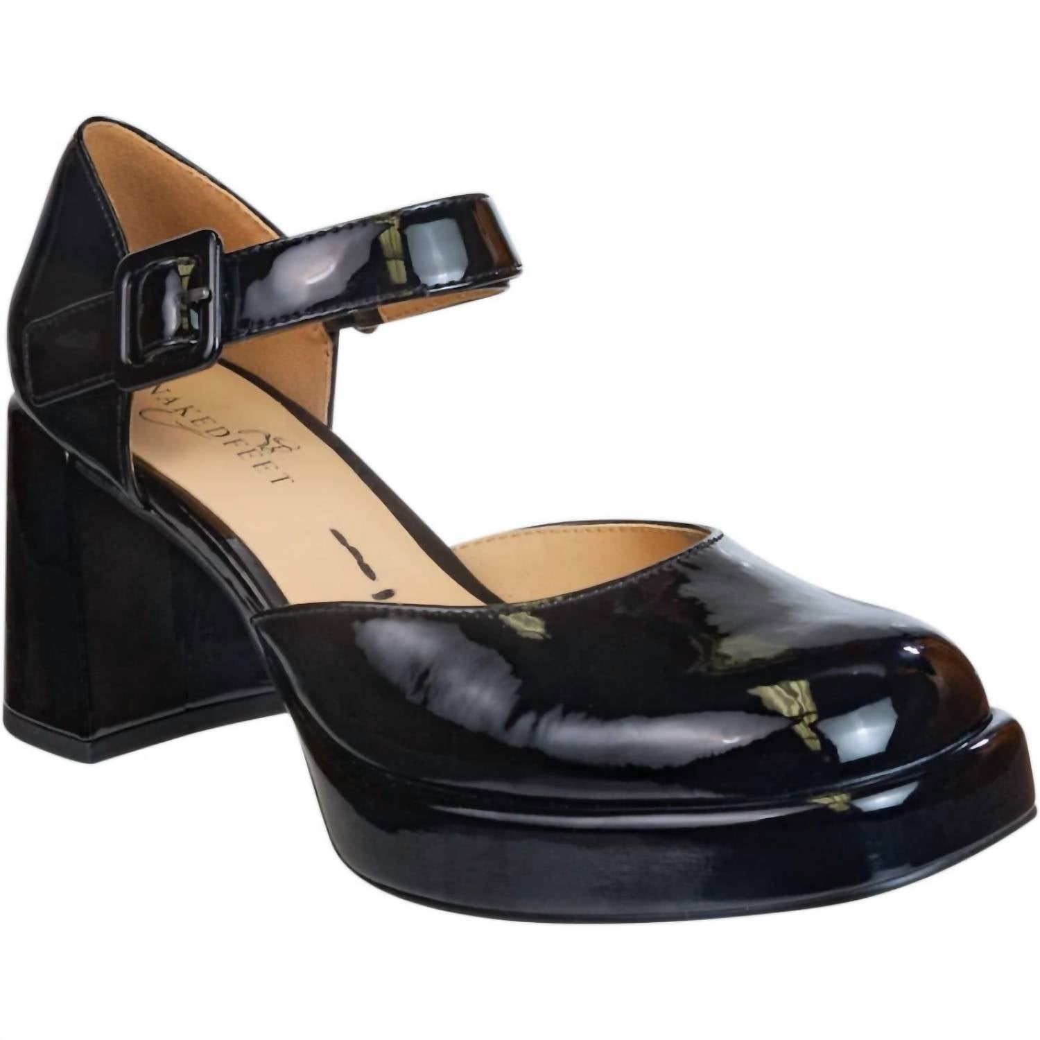Naked Feet - Women's Estonia Mary Jane Heeled Clogs