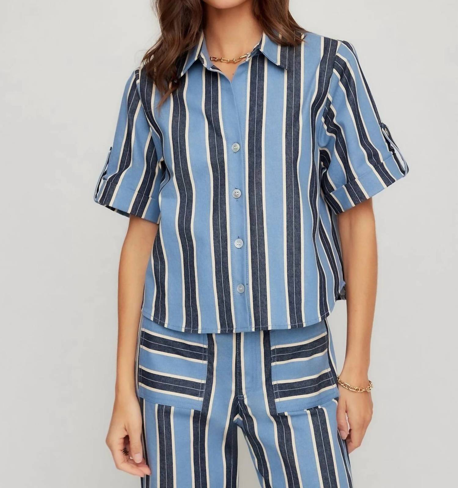 Fifteen Twenty - Kay Cuffed Sleeve Shirt