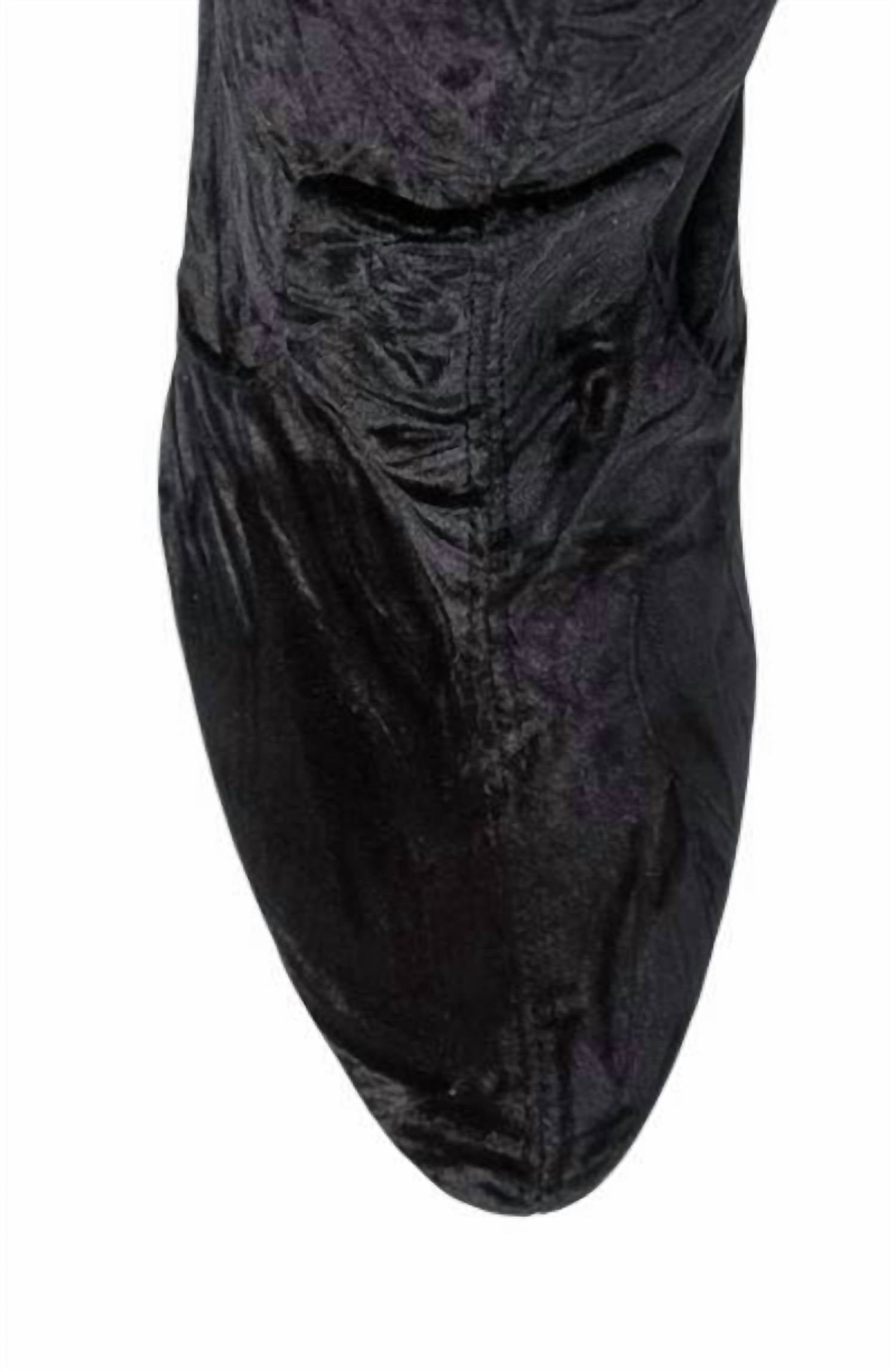 Stuart Weitzman - Women's Vidaland Stretch Crushed Velvet Otk Boots - New Without Box