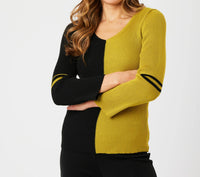 Angel Apparel - V-neck Ribbed Sweater