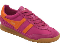 Gola Women’s Tornado Trainer Shoe in fuchsia clementine - women's sneaker - detail view
