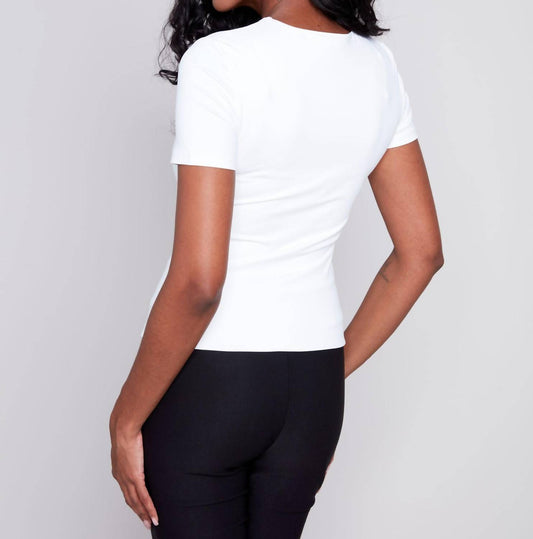 Charlie B - Double Cloth Short Sleeve Tee