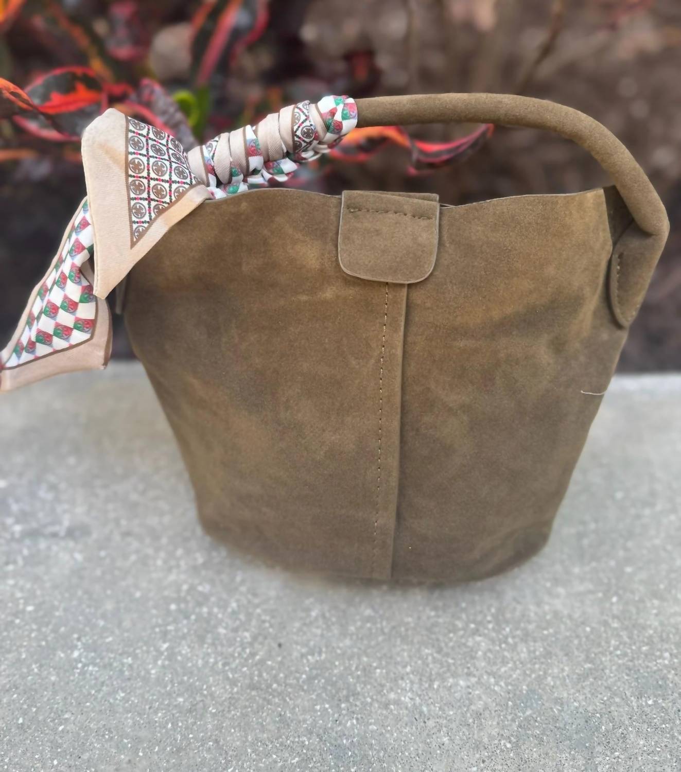 Bc Handbags - Women's Faux Suede Bucket Bag