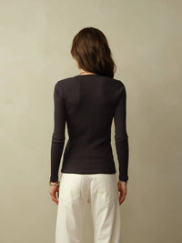 Road To Nowhere - Tasman Ribbed Henley Top