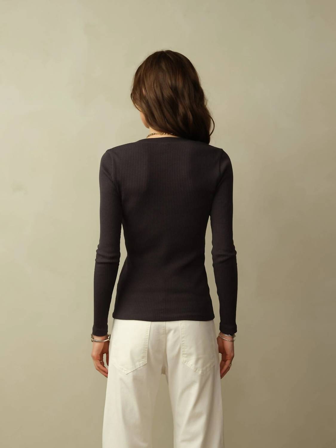 Road To Nowhere - Tasman Ribbed Henley Top