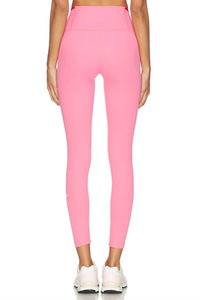 SPLITS59 Easton Rigor High Waist 7/8 Leggings in strawberry pirate red - women's pants - detail view