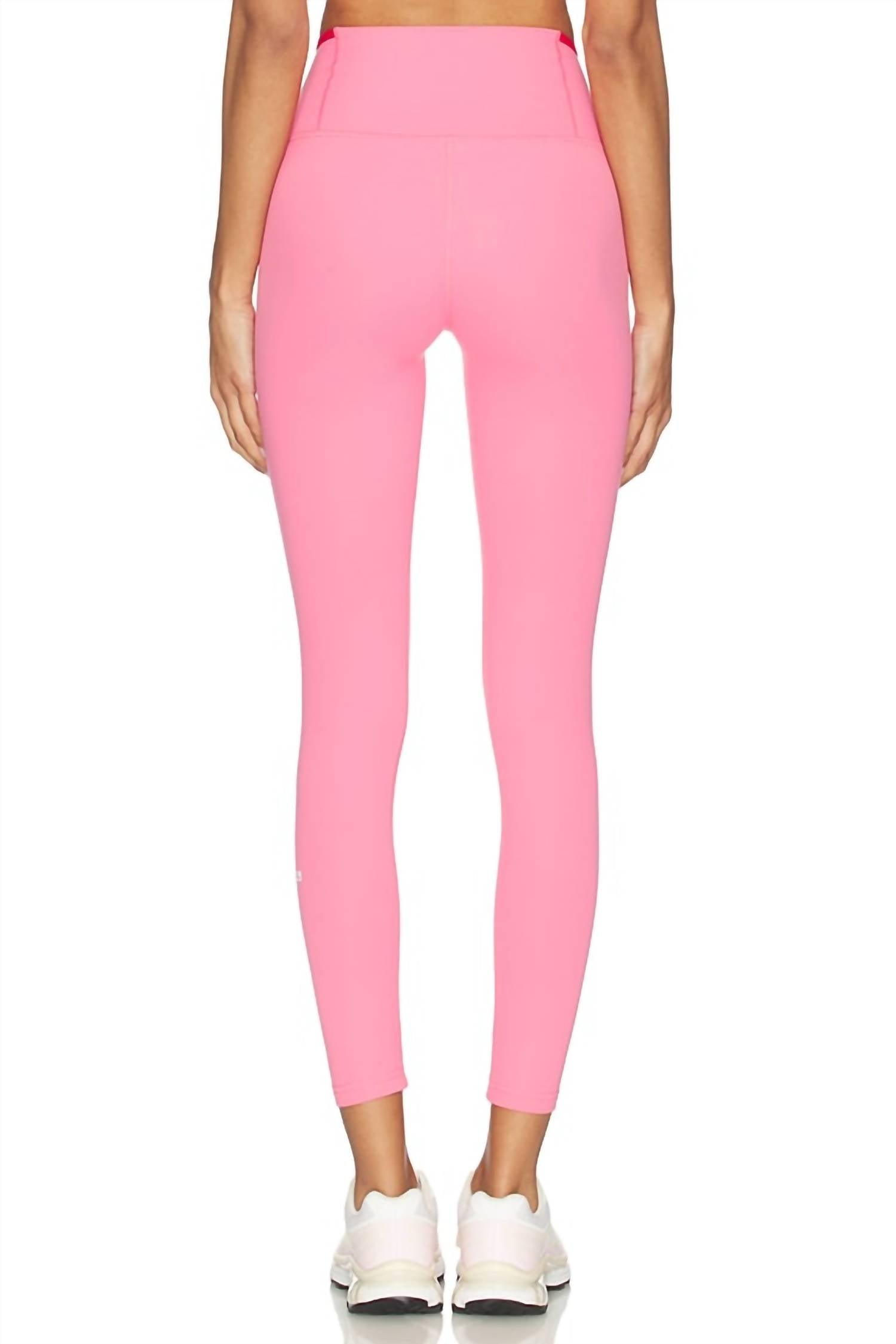 SPLITS59 Easton Rigor High Waist 7/8 Leggings in strawberry pirate red - women's pants - detail view