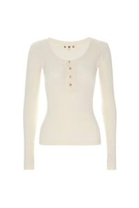 AMO Women's Sweets Long Sleeve Tee in bone - women's long sleeve top - view 4