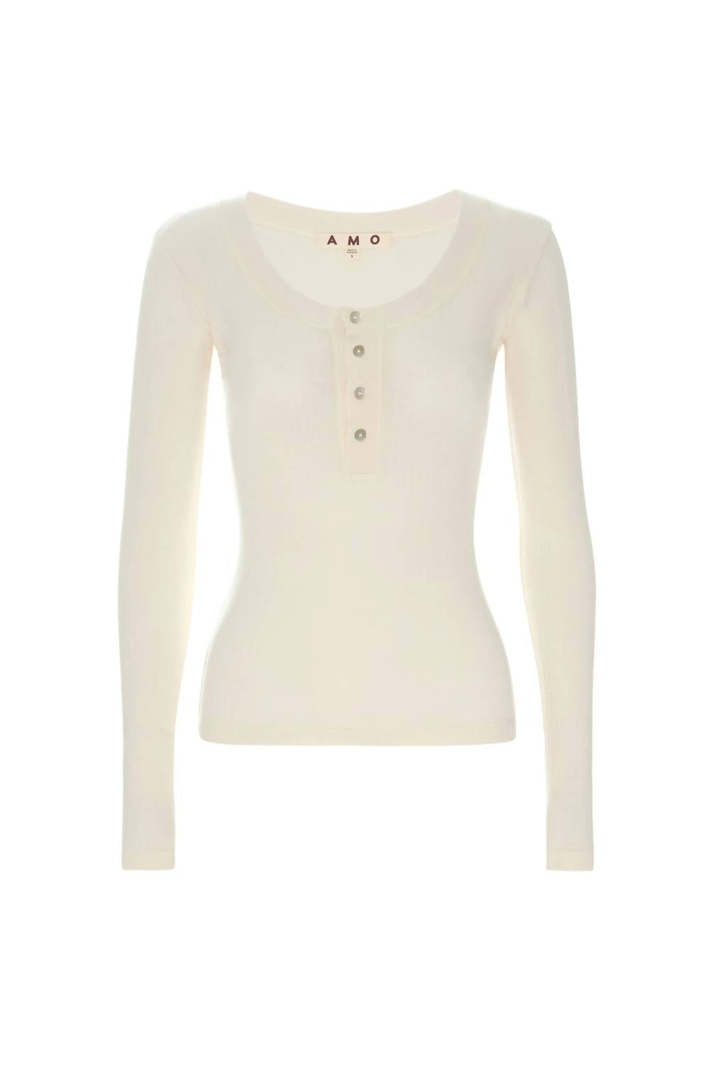 AMO Women's Sweets Long Sleeve Tee in bone - women's long sleeve top - view 4