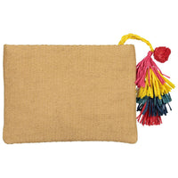 Guadalupe Design I Love You Clutch Bag in brown - women's bag - detail view