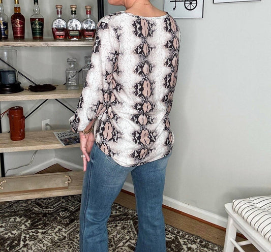 Bibi - Snakeskin Blouse