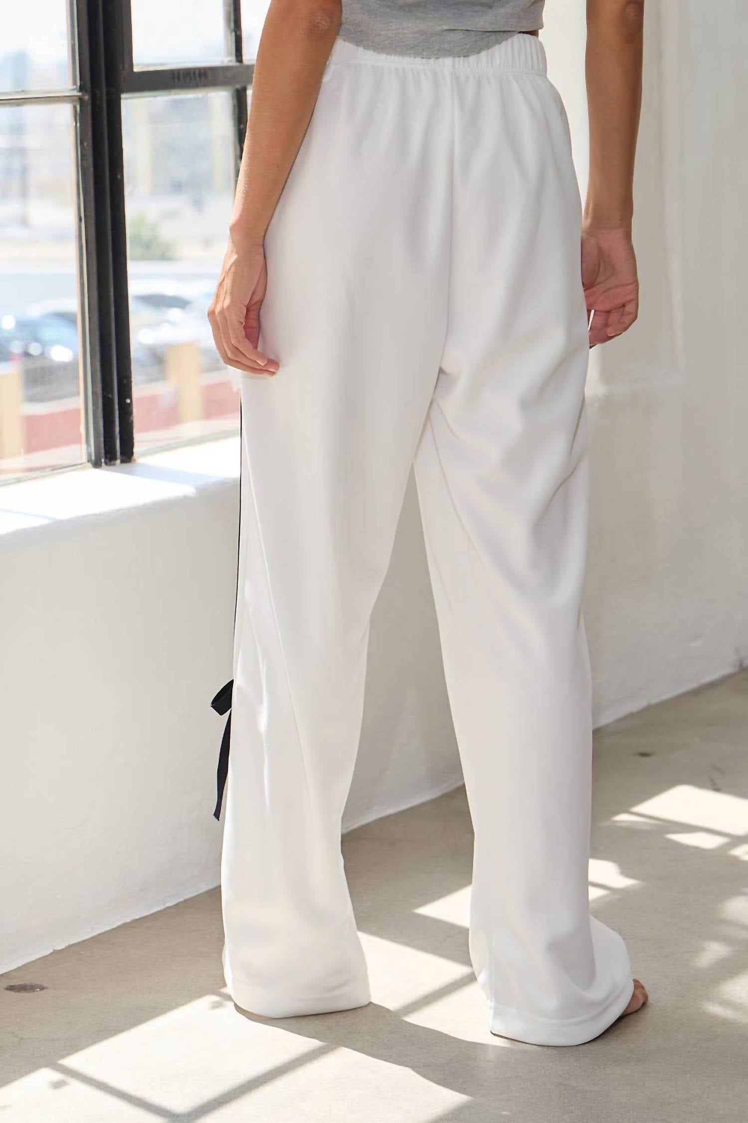 Bucketlist - On The Right Track Bow Stripe Pants