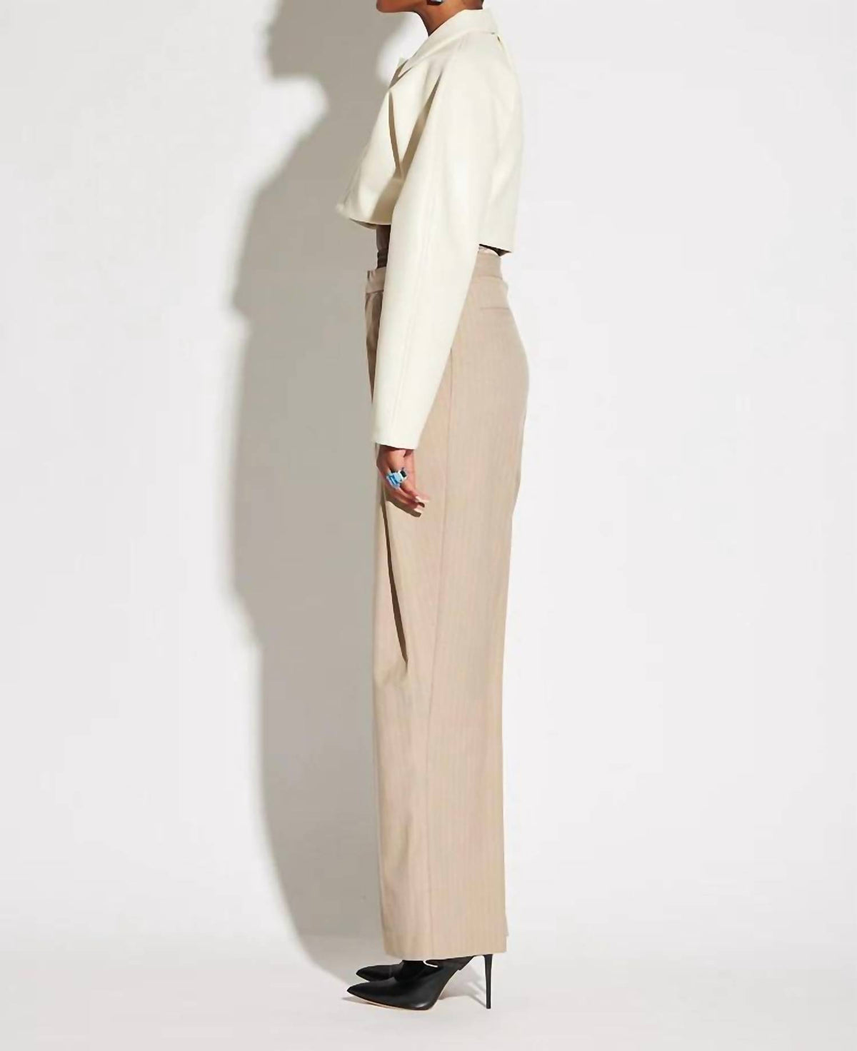 Circular Path - Crop Vegan Leather Jacket