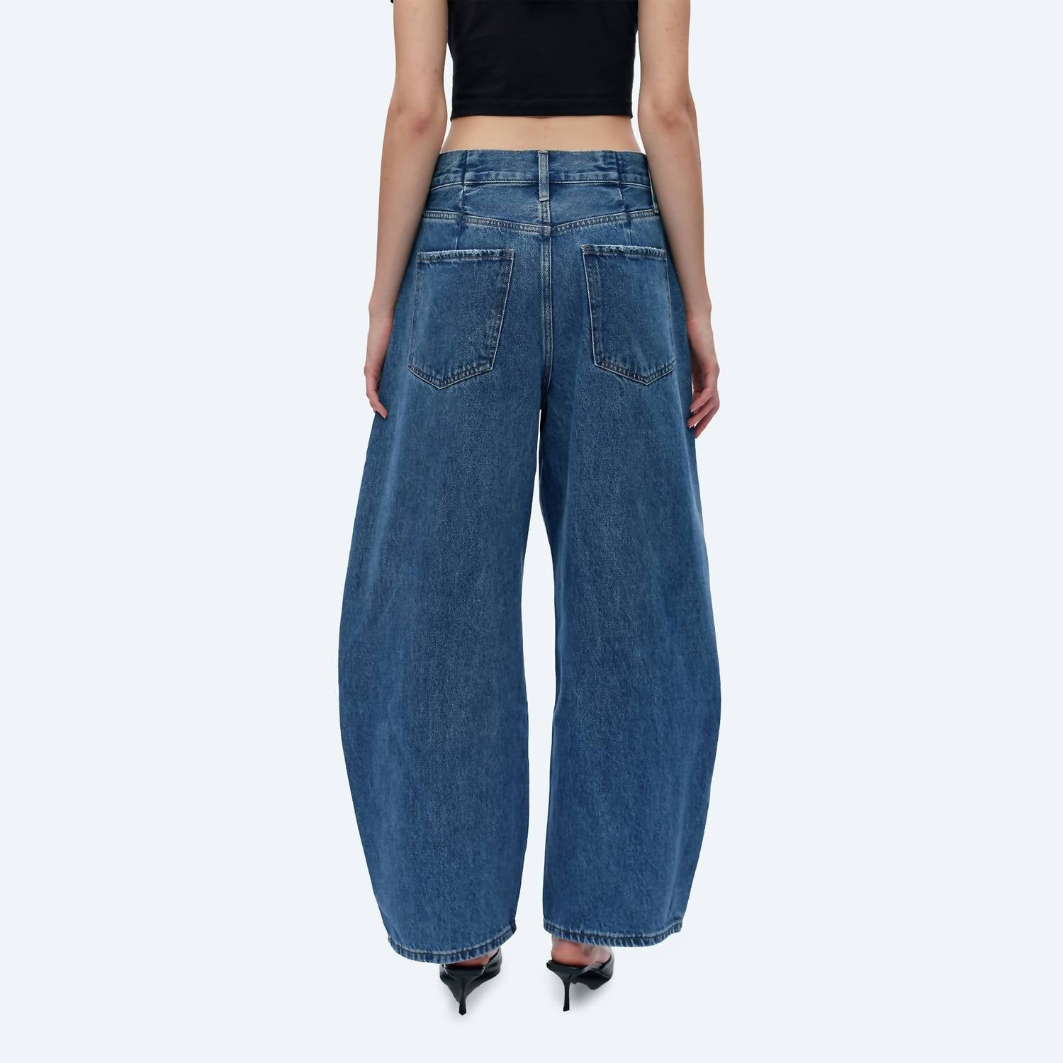 Bayeas - Katia High Rise Barrel Jeans