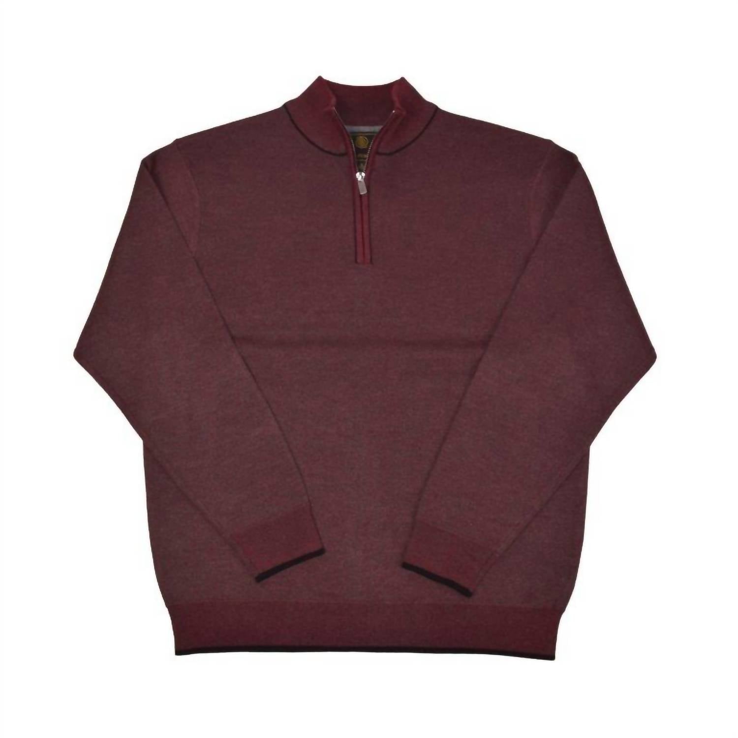 F/X Fusion Men's Birdseye Zip Sweater in red - men's sweater