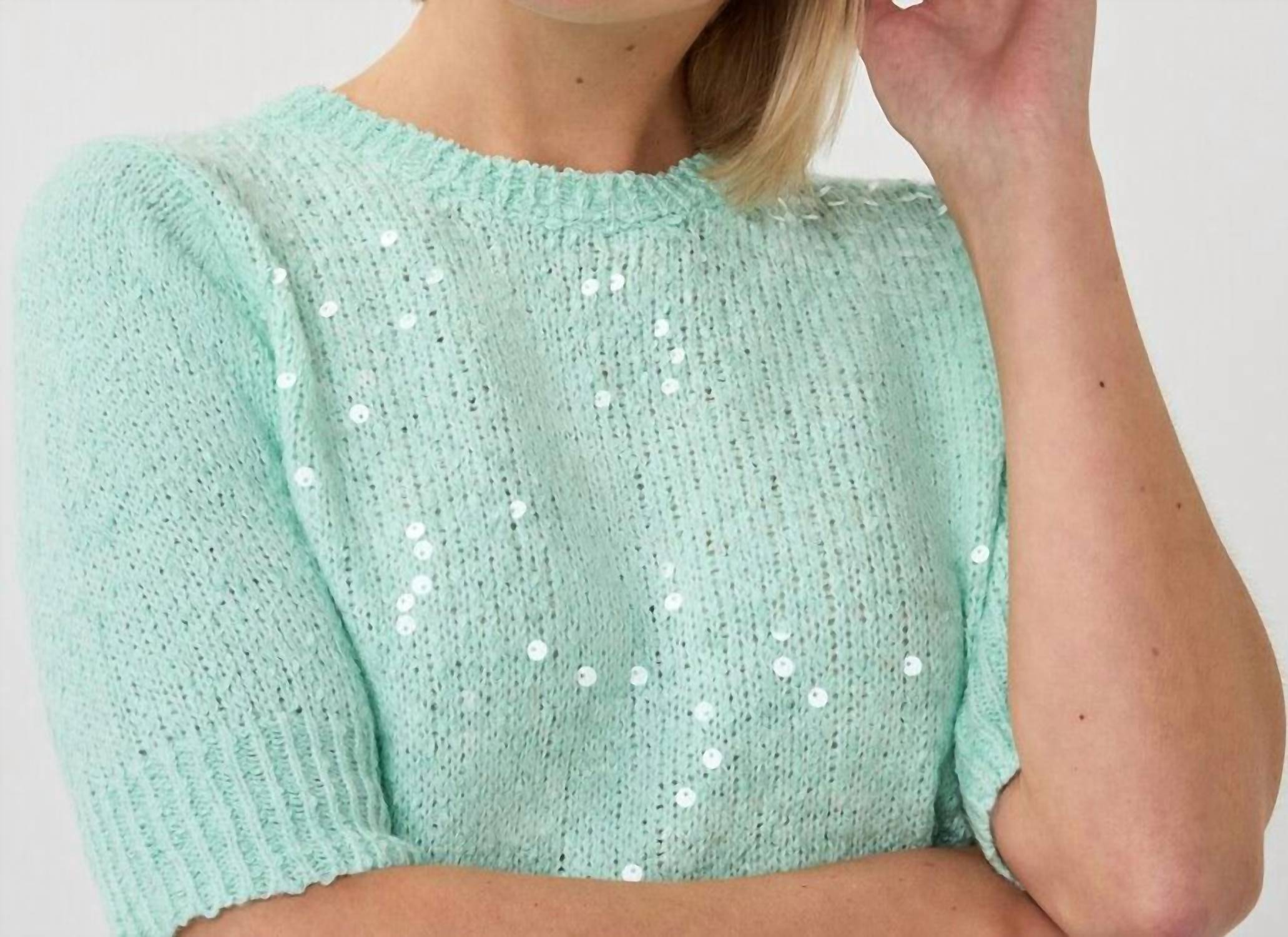 Esqualo - Sivine Sequin Short Sleeve Sweater