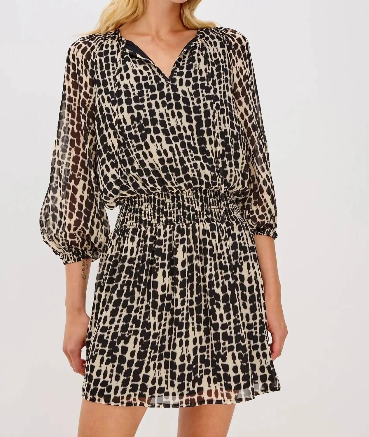 Rails Kari Mini Dress in spotted shibori - women's dress
