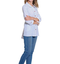 Multiples - M25508bm Printed Crinkle Woven Shirt