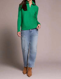 Tribal - Starling Soft Zip-up V-neck Sweater