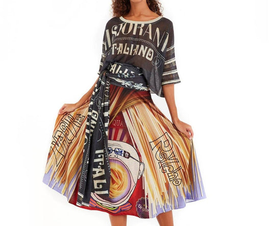 Ipng - Art Of Fashion Italiano Mid Length Skirt