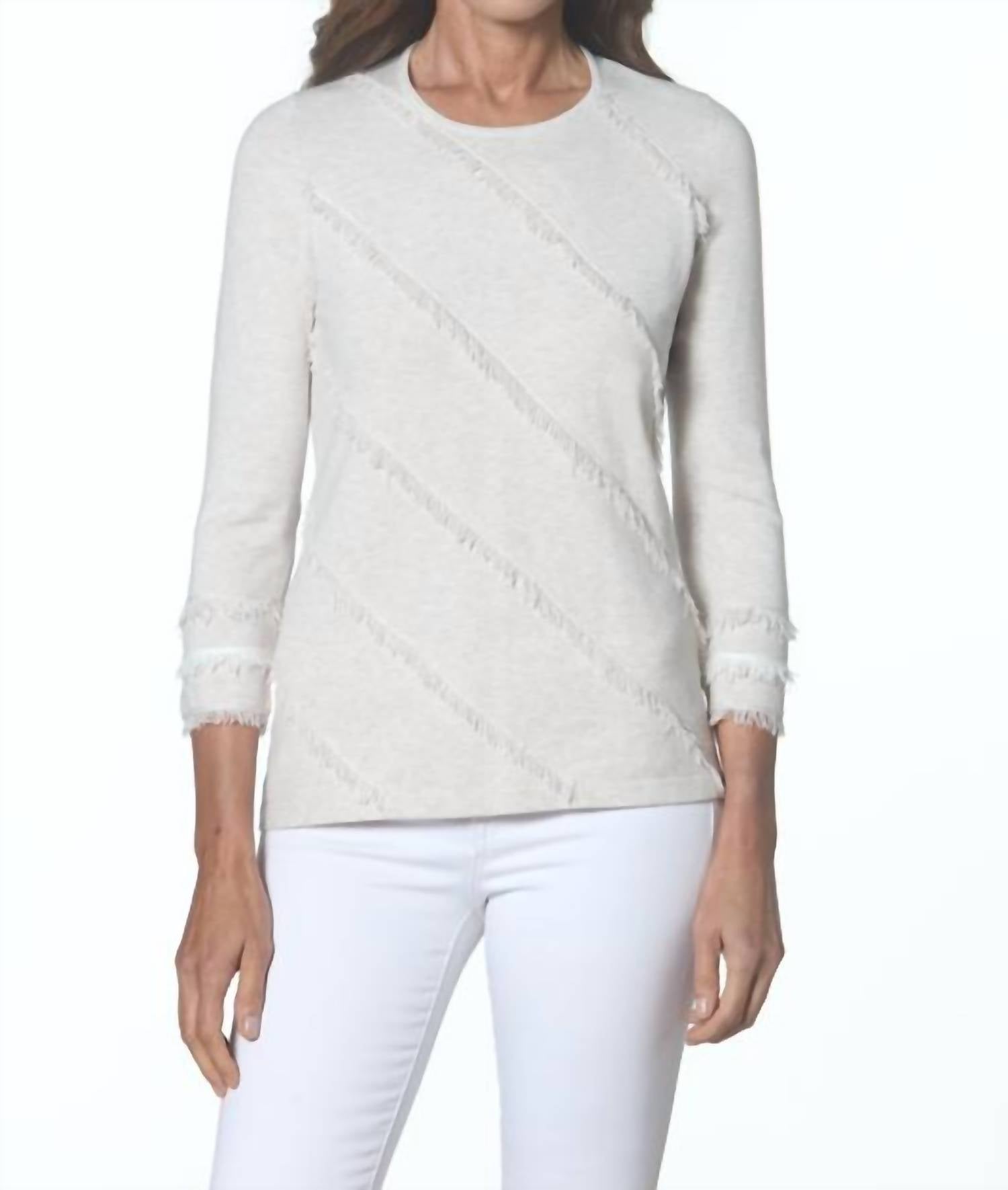 J'Envie/Eli - Fringe Trim Tunic Top